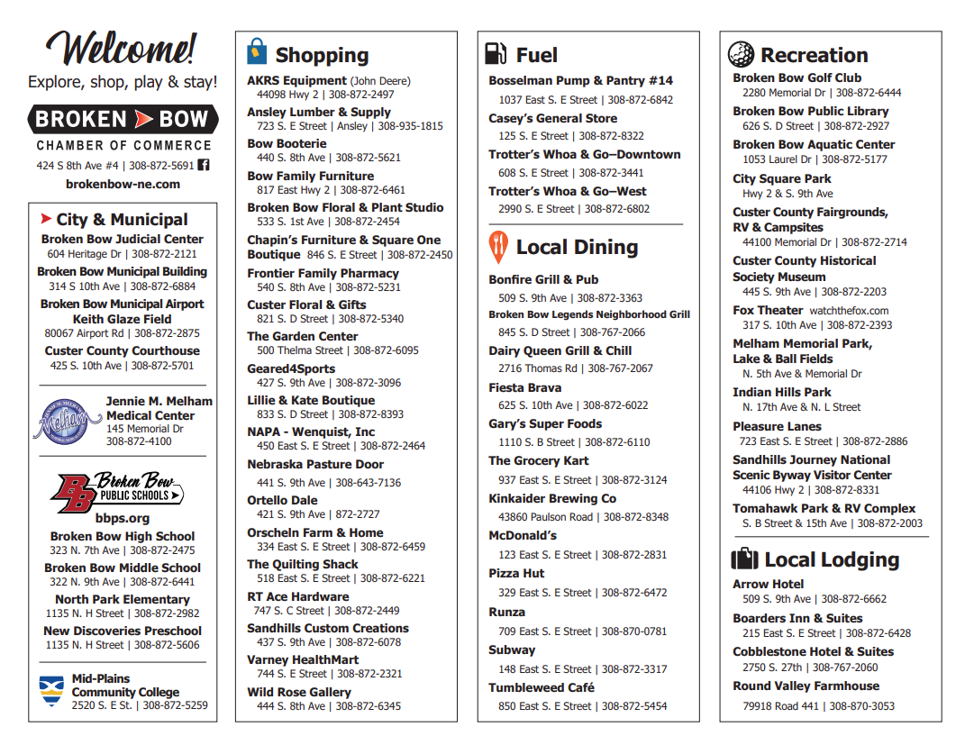 Broken Bow Nebraska Chamber of Commerce