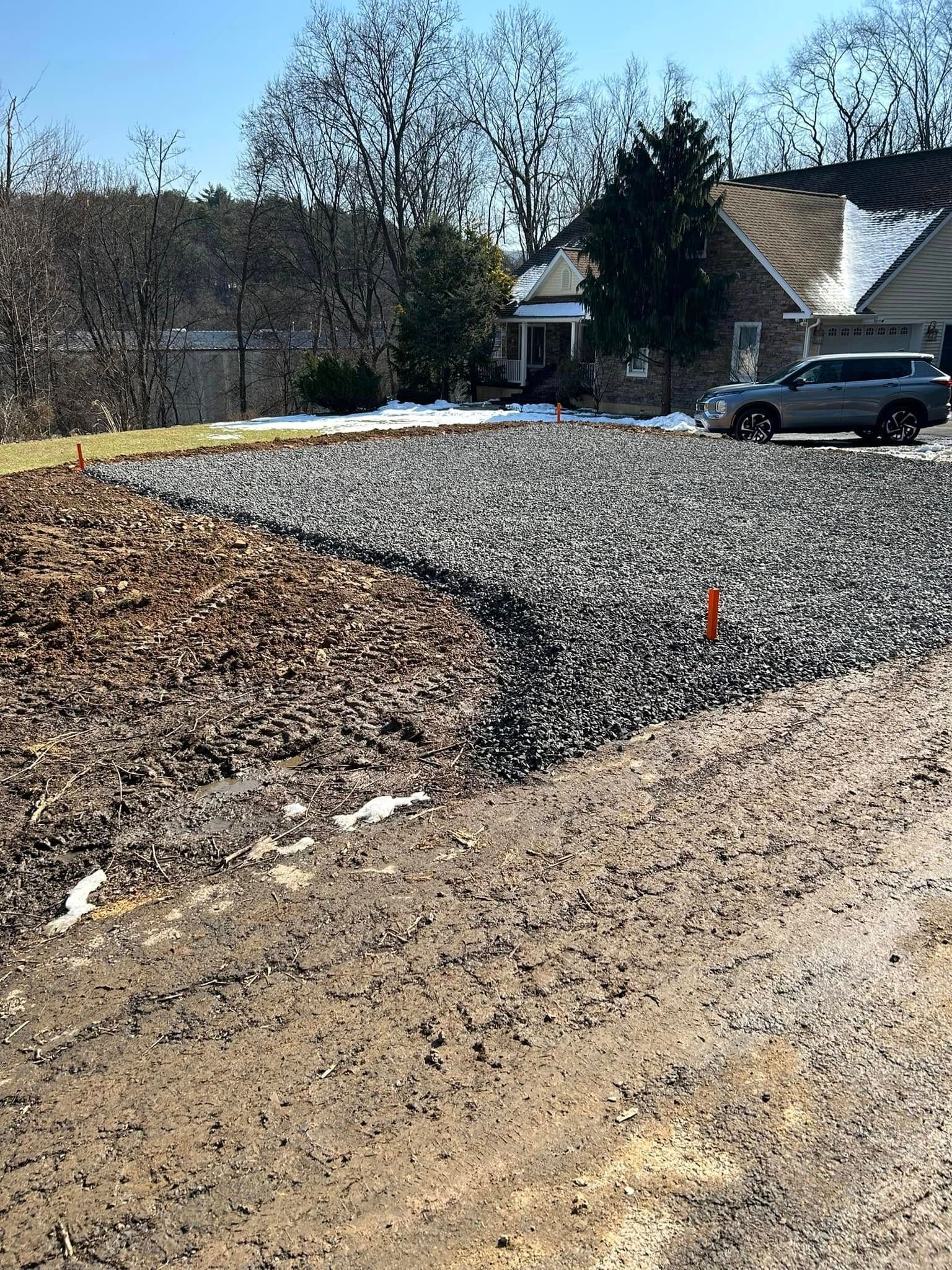 Graded residential lot prepared for site work