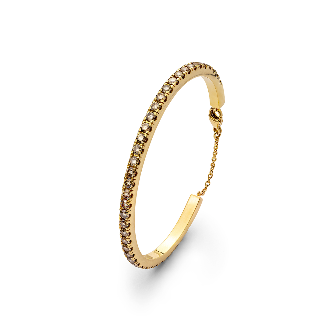 ein goldener Ring mit einer daran befestigten Kette