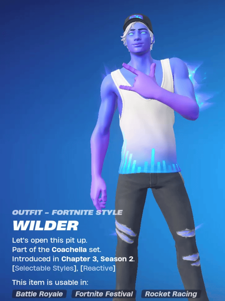 Fortnite Skin selection