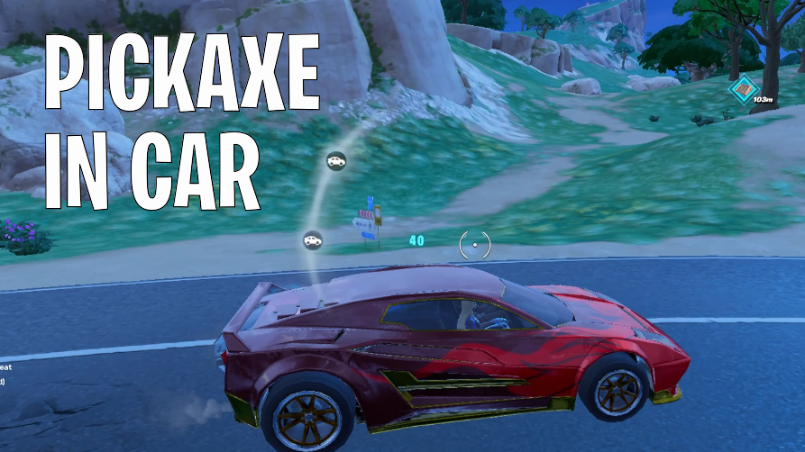 How to do the pickaxe in car glitch in Fortnite