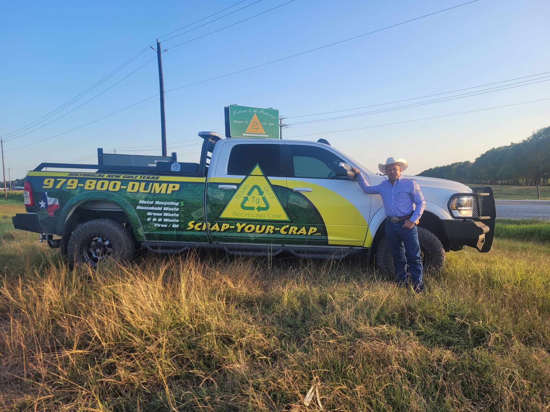 Man stands by a truck with