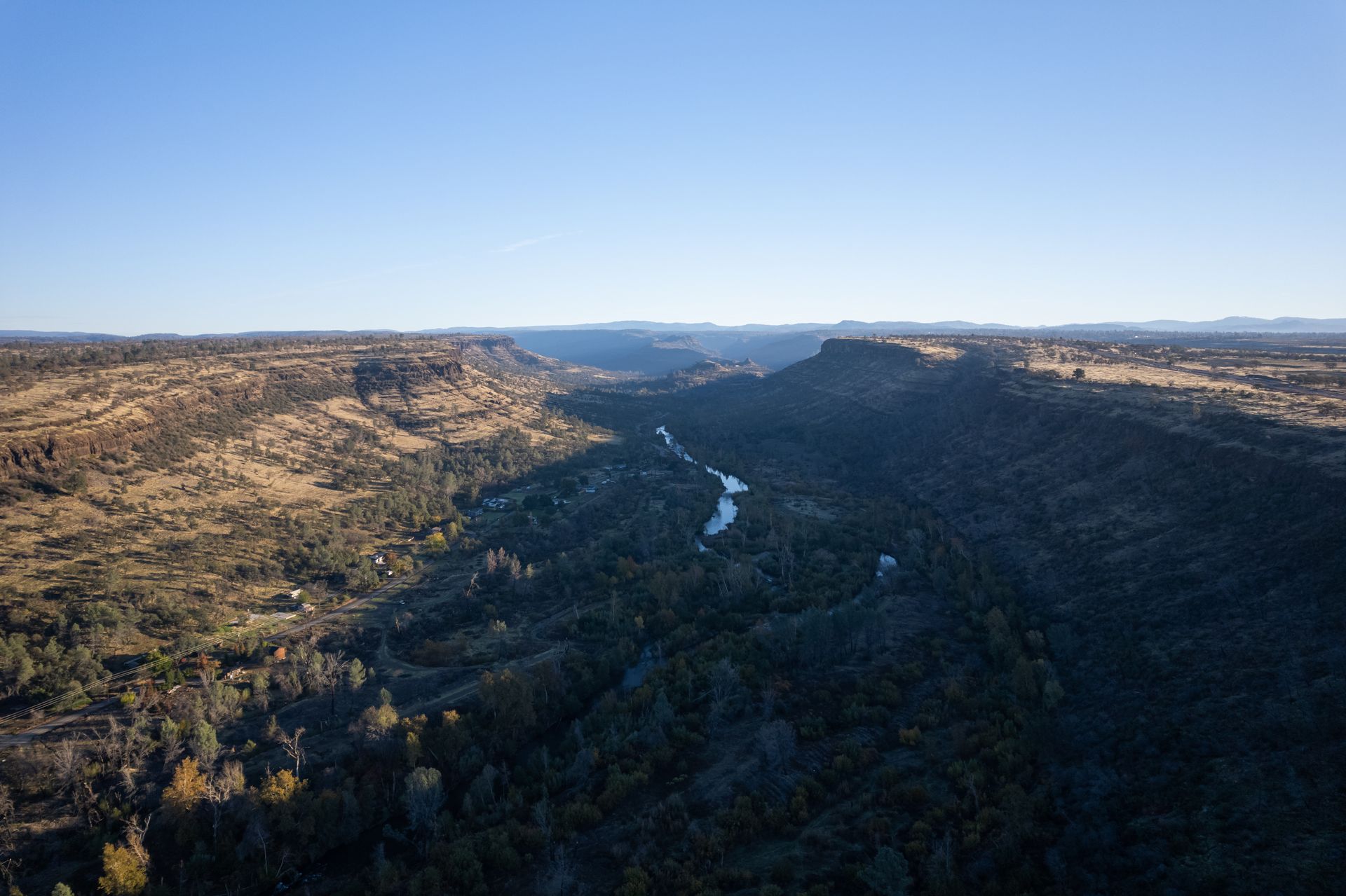 An aerial view of Paradise and Magalia's natural beauty