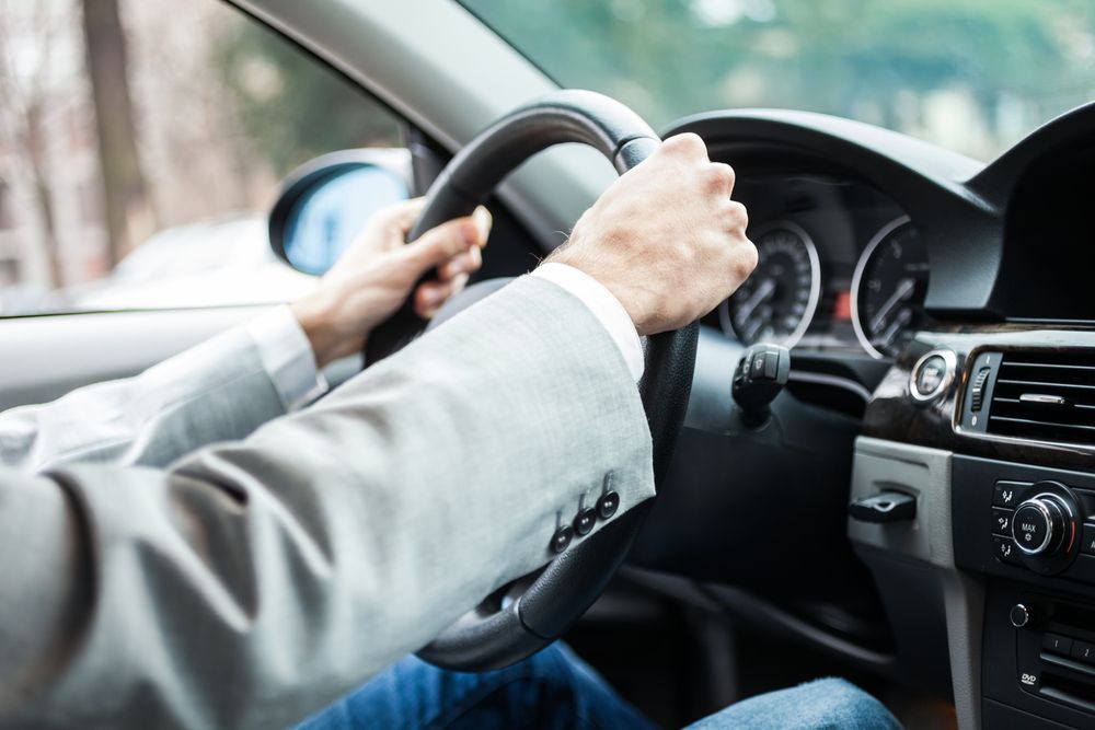 Driver Holding Steering Wheel in Ballarat