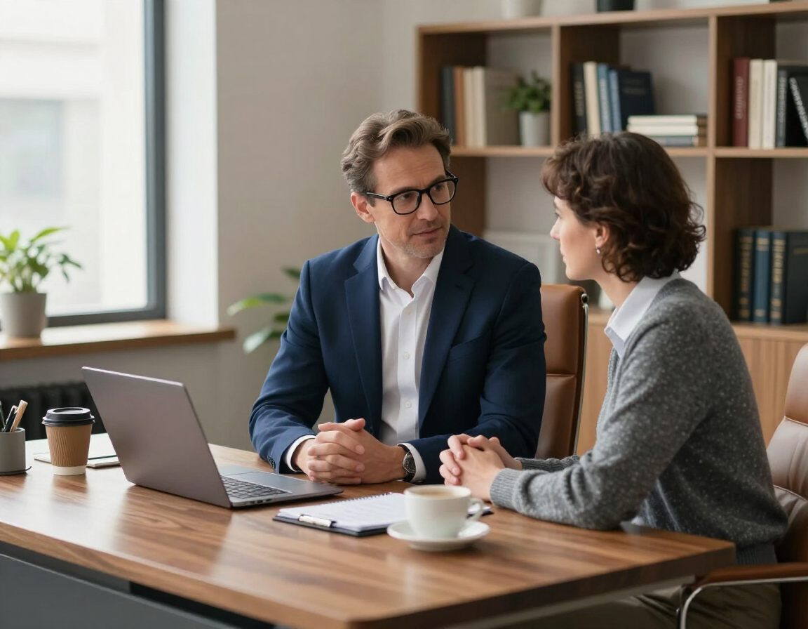 Fractional CFO advisor meeting with a client
