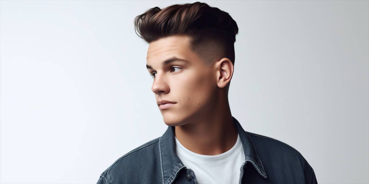 Junger Mann mit stylischen Haaren