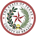 The seal of the state of Texas county of Brazos.