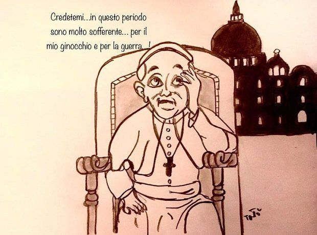 IL dolore al ginocchio del Papa