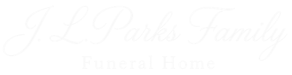 Faint white “J.L. Parks Family Funeral Home” text on a white background