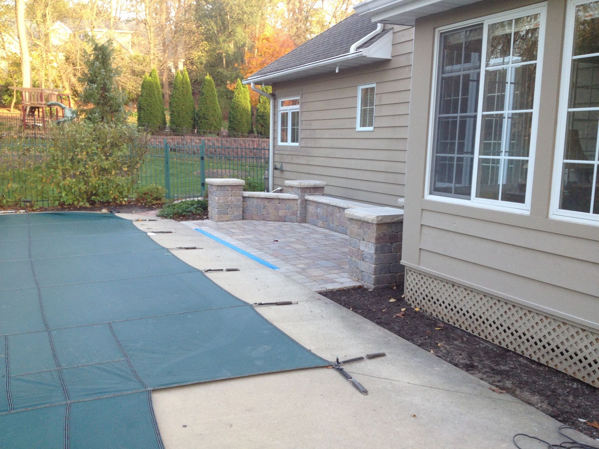 Pool hardscaping