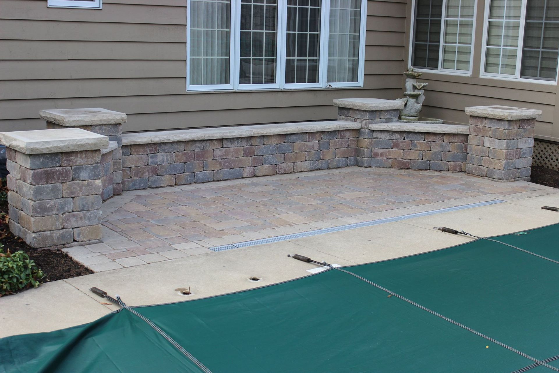 Retaining Wall Installation near Pool
