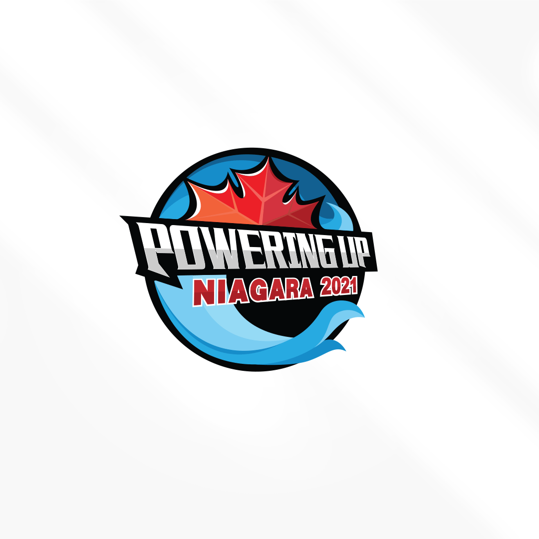 A logo for powering up niagara 2021 is shown on a white background.