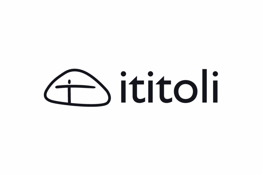 Logo con forma stilizzata e la scritta 