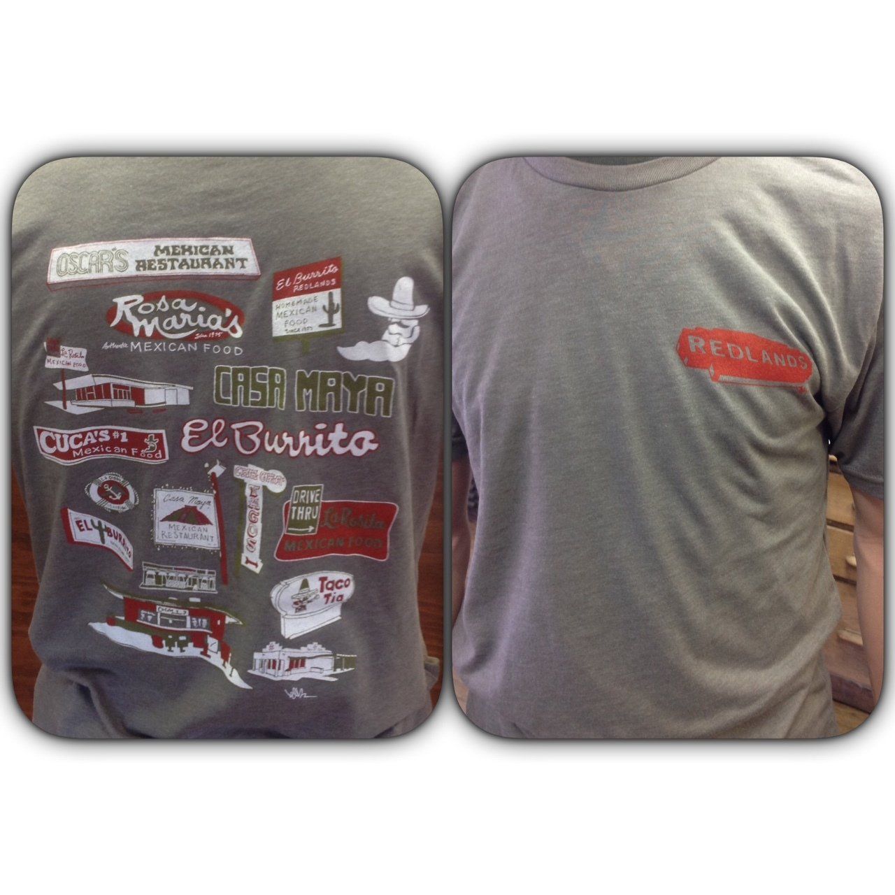 The front and back of a t-shirt that says el burrito
