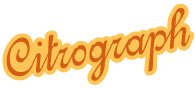 The word citographer is written in orange on a white background