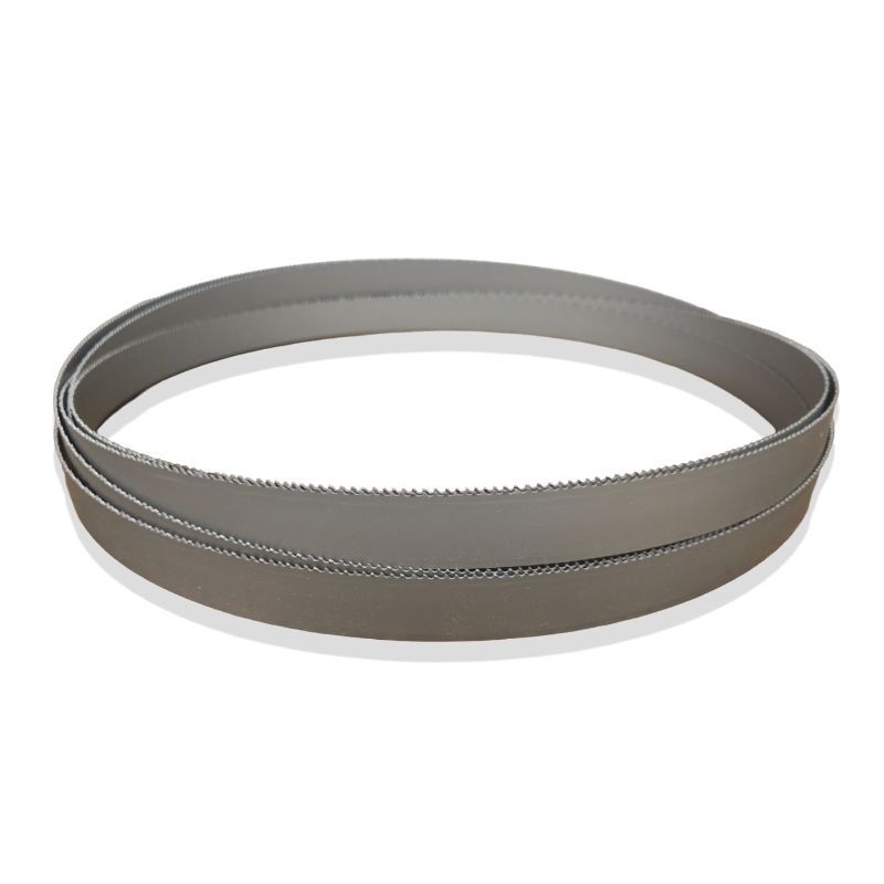 Gray circular saw blade on a white background