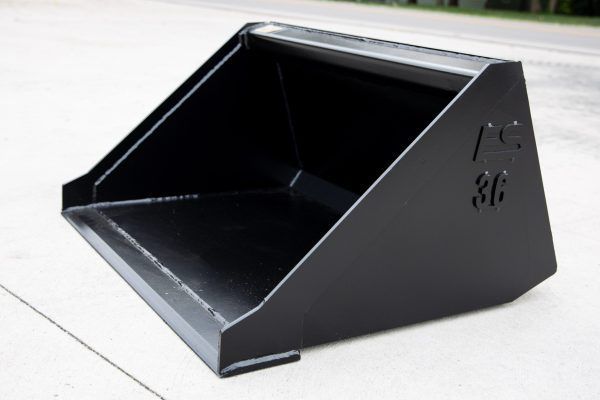 A black bucket with the number 36 on it