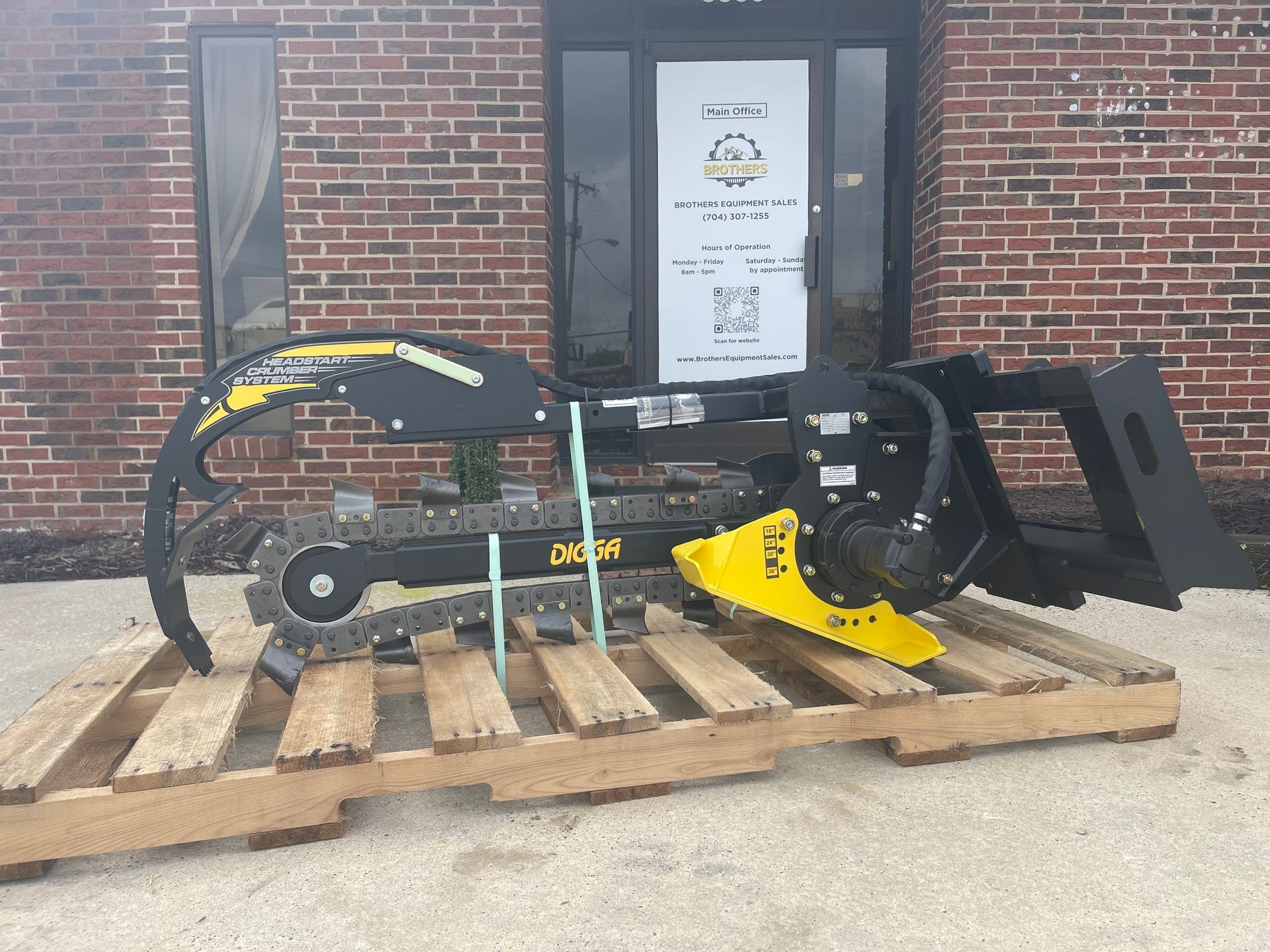 Digga Bobcat MT100 Trencher Attachment w/Earth Chain 3' x 6