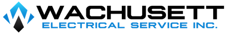Wachusett Electrical Service Inc. logo with blue and black text and blue diamond icon