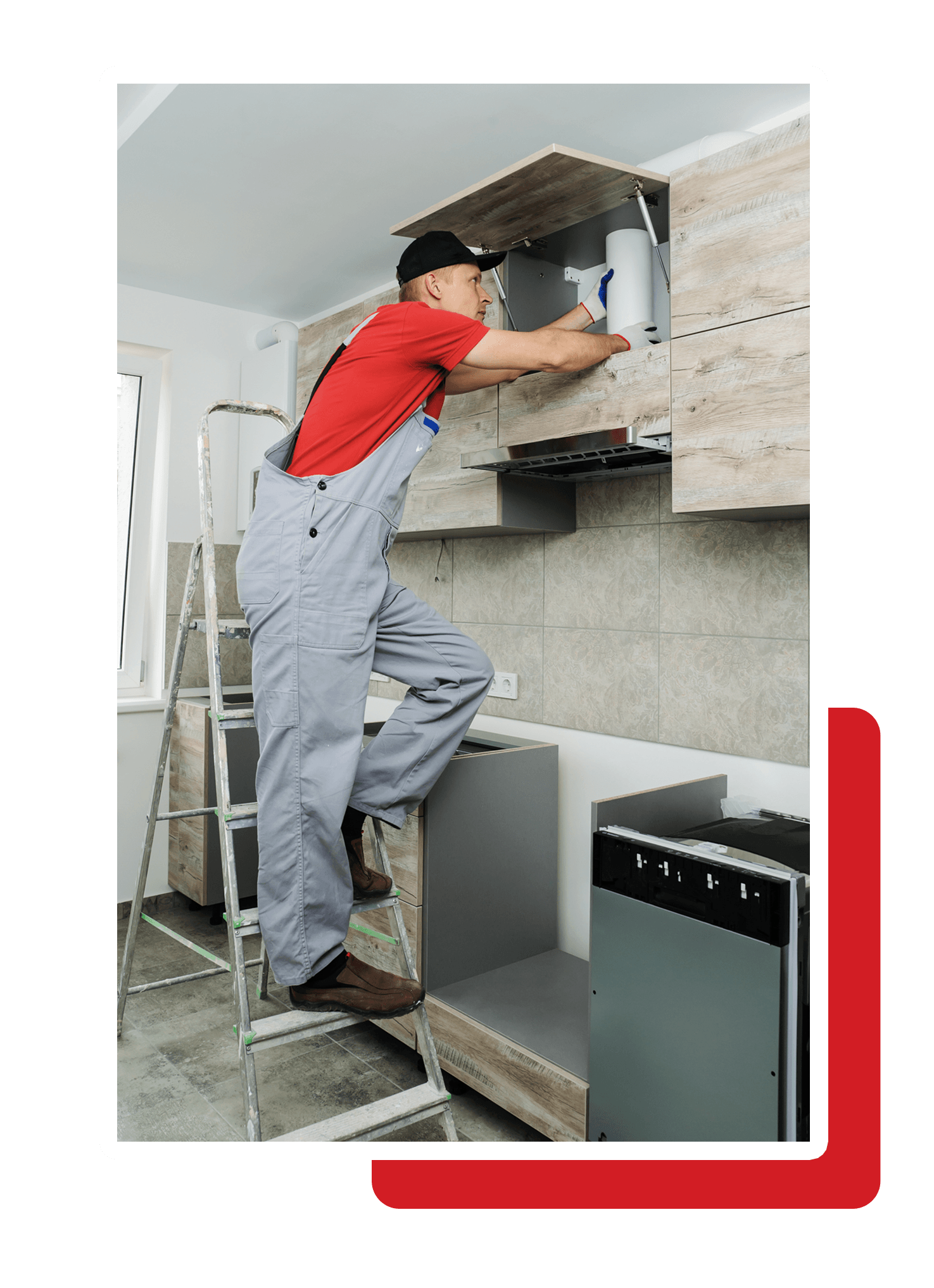 Installation of Kitchen — Brisbane, QLD — Rangehood Installation and Ducting Services Pty Ltd Installation of Kitchen — Brisbane, QLD — Rangehood Installation and Ducting Services Pty Ltd