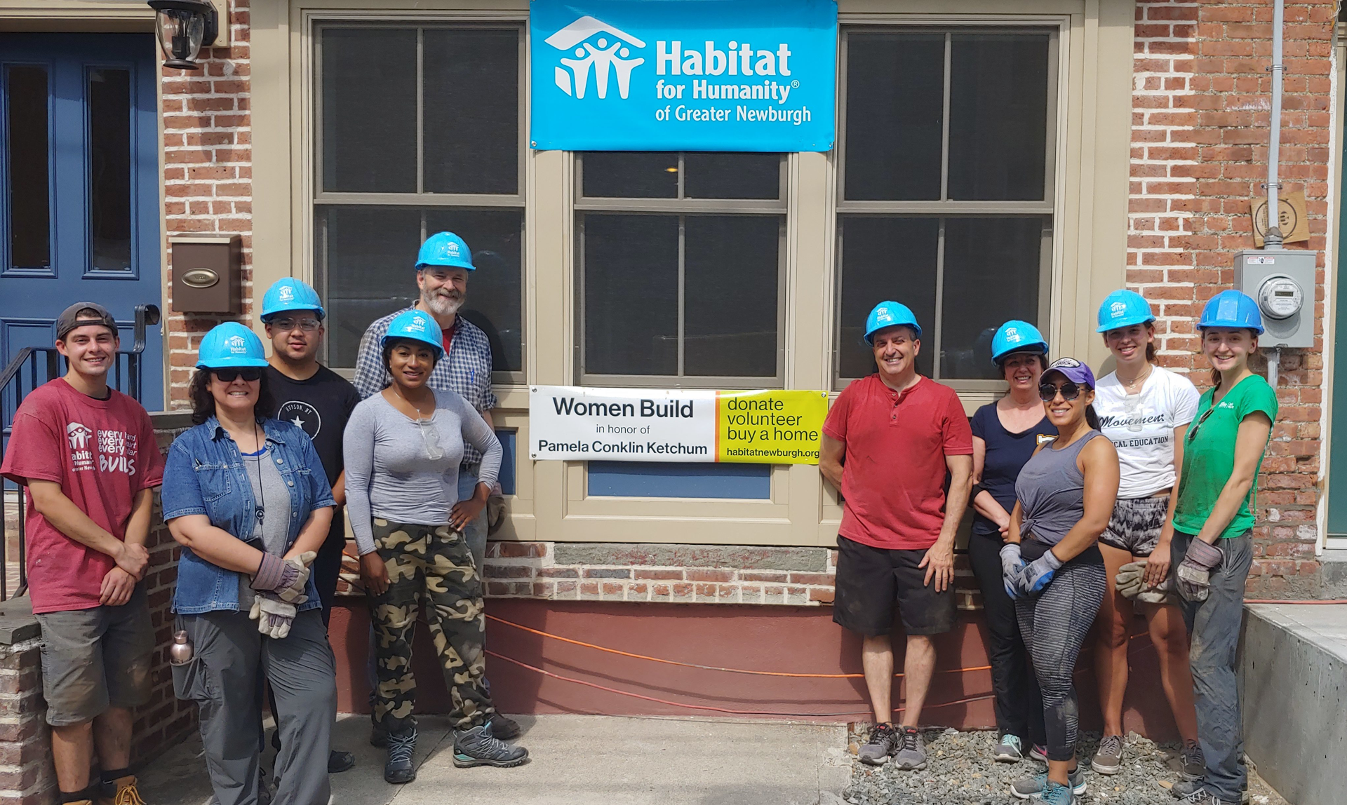 Volunteering time at Habitat for Humanity