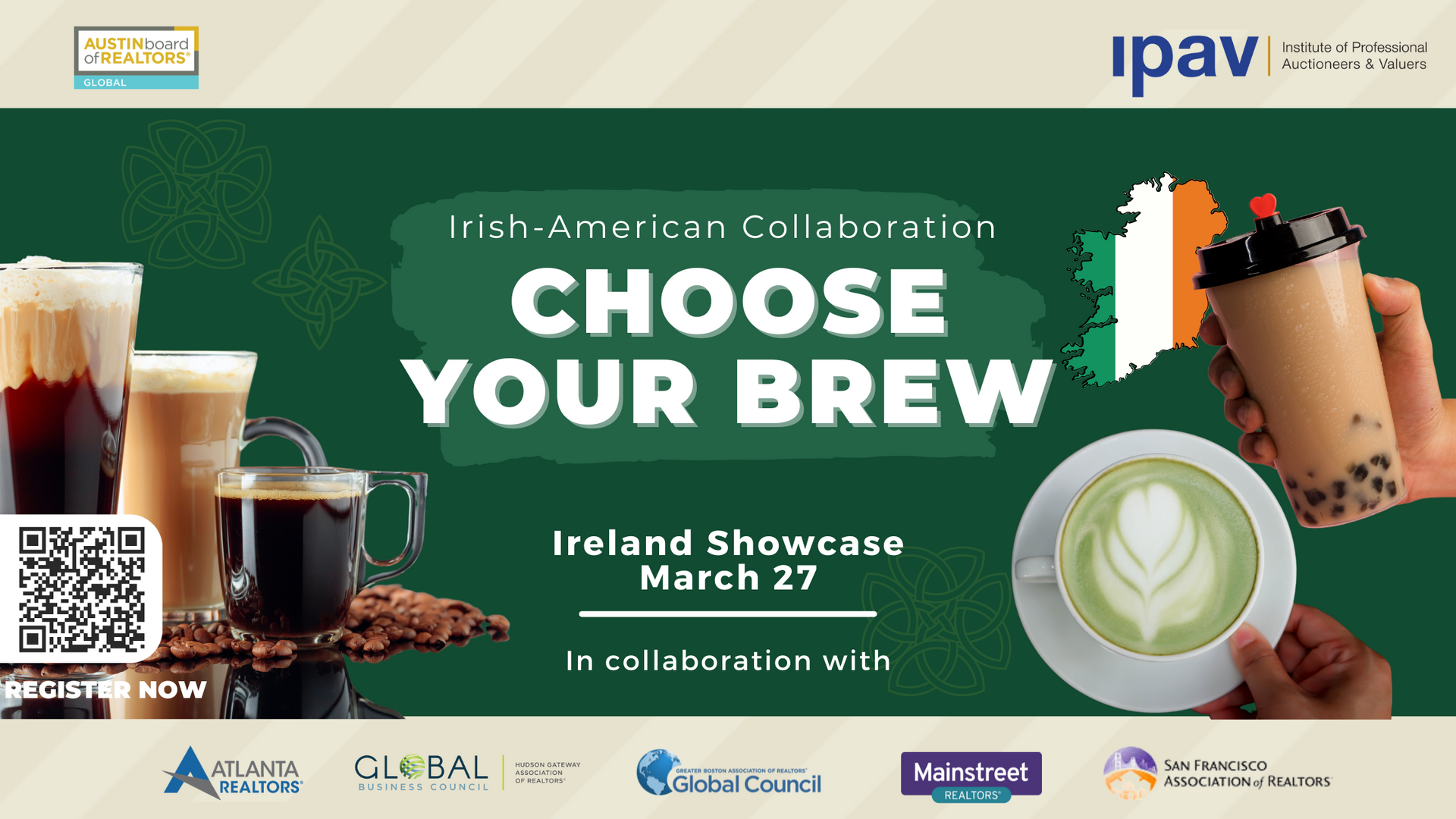 Hudson Gateway Association of REALTORS® Joins Austin Board of REALTORS® to Present the “Choose Your Brew with Ireland” Free Virtual Global Event