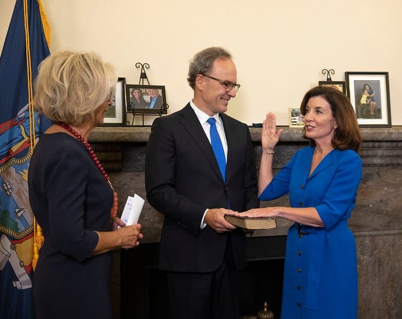 Gov. Hochul Seeks School Worker Vaccination Mandate, Universal Masking at Schools, Quicker COVID Aid and Change in Culture in Albany
