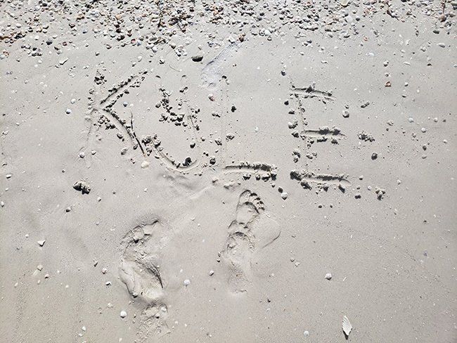 name in sand