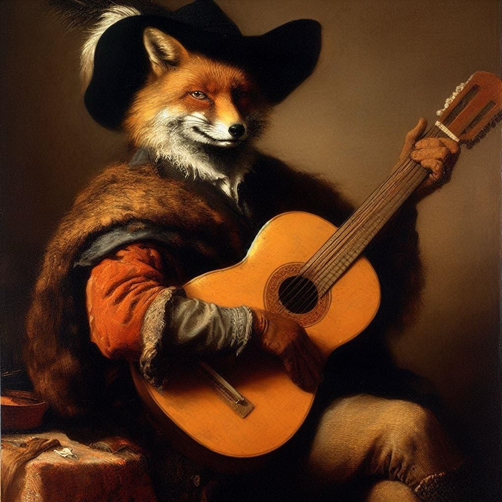 Reynaert speelt gitaar 