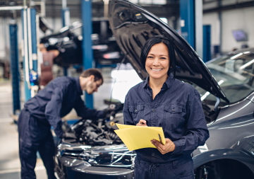 Person in front of a car | BG Automotive