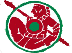 A red and green circle with a person in it