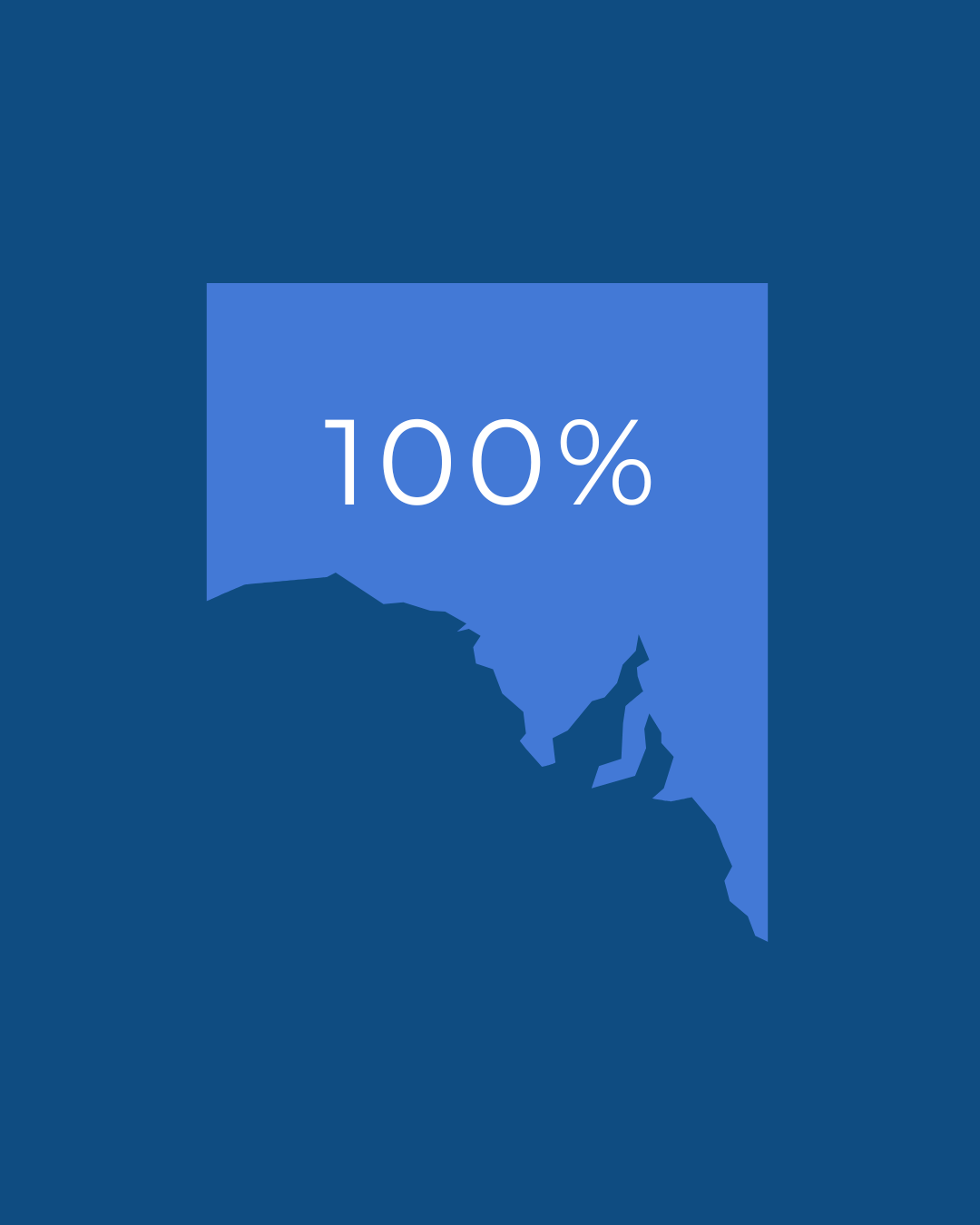 Blue graphic of South Australia with