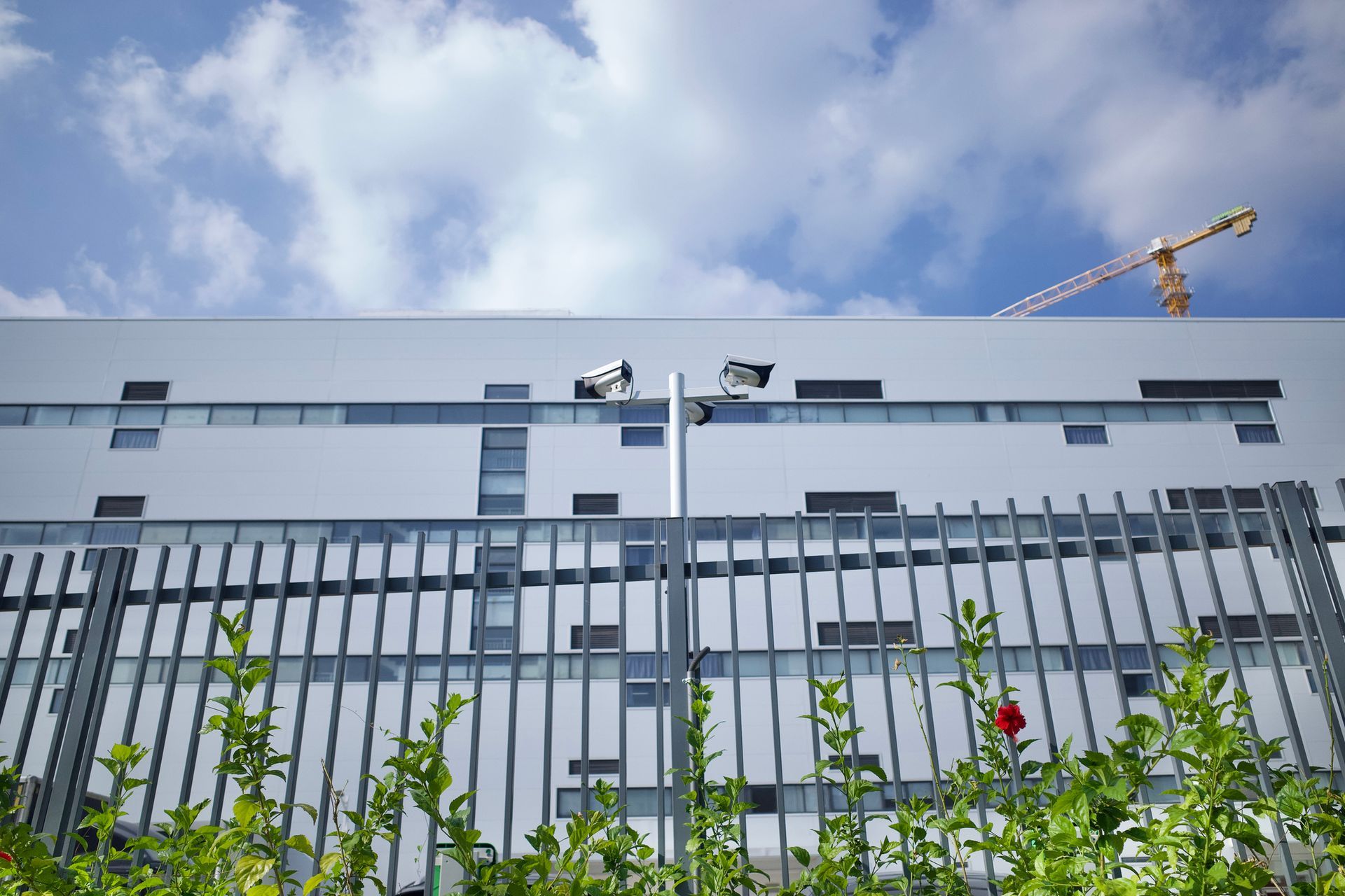 Security fence & building