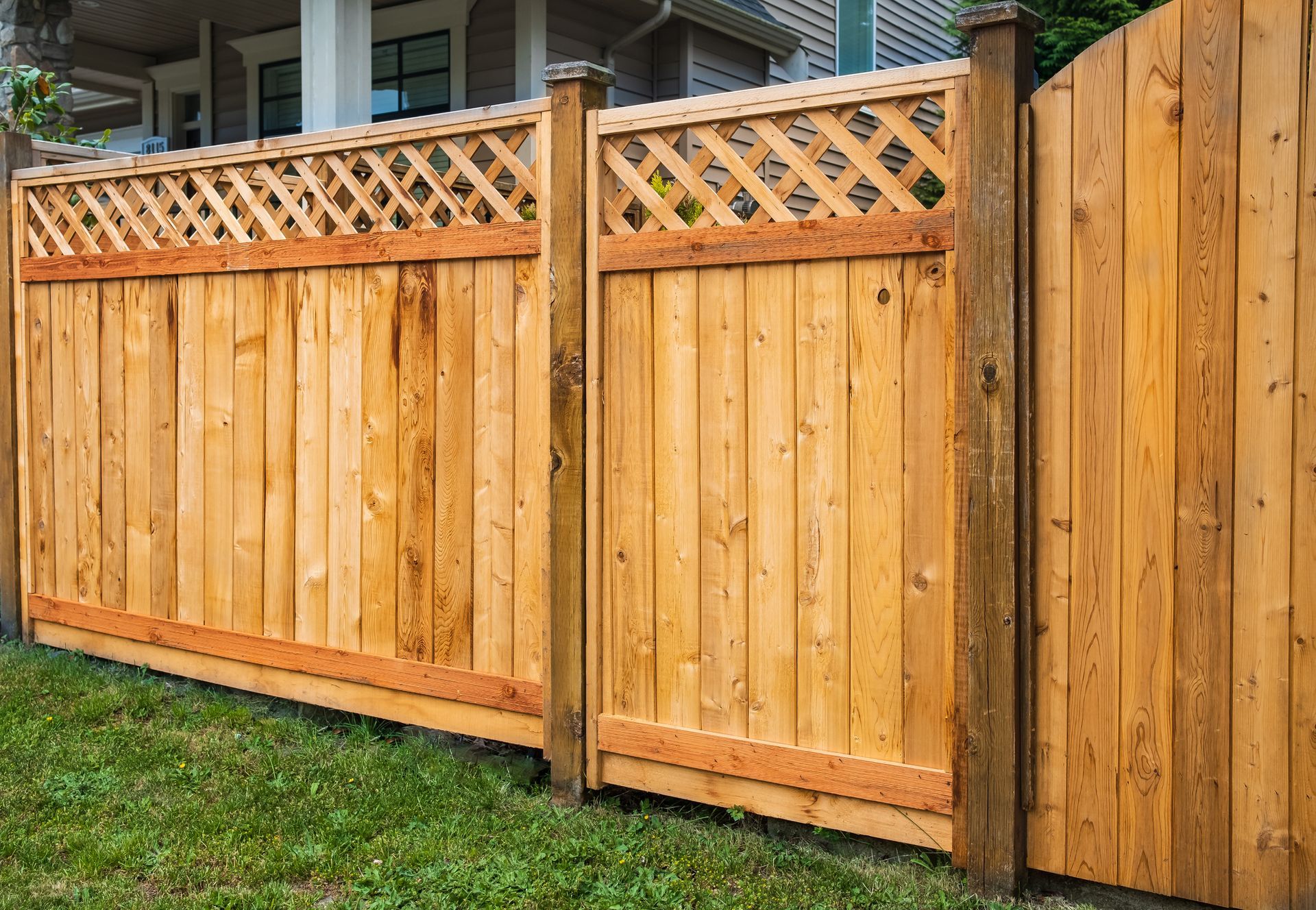 A beautiful wood fence installed by your trusted fence company Moye Fence in Rocky Mount, NC.