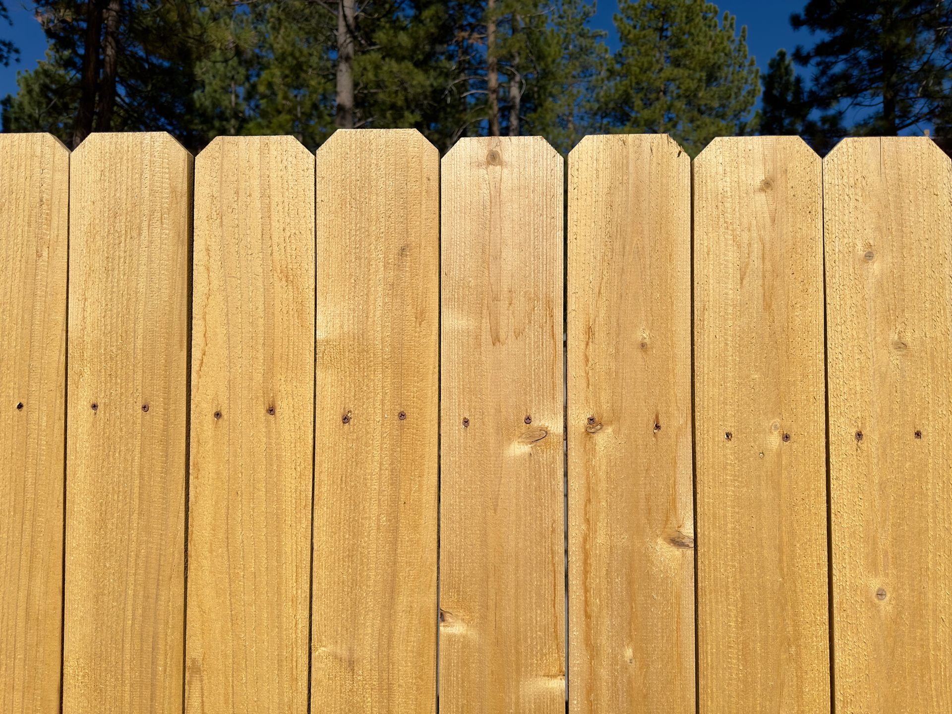Dog ear wood fence