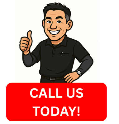 A cartoon man is giving a thumbs up next to a call us today button.