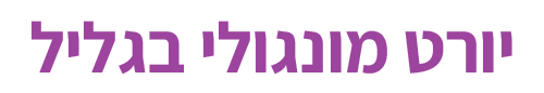 יורט מונגולי בגליל יורט מונגולי בגליל