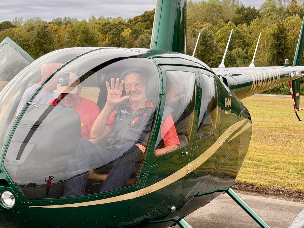 Larry Waltrip Going on a helicopter ride!