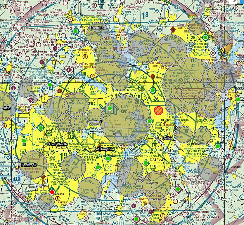 Drone NOTAMS around DFW