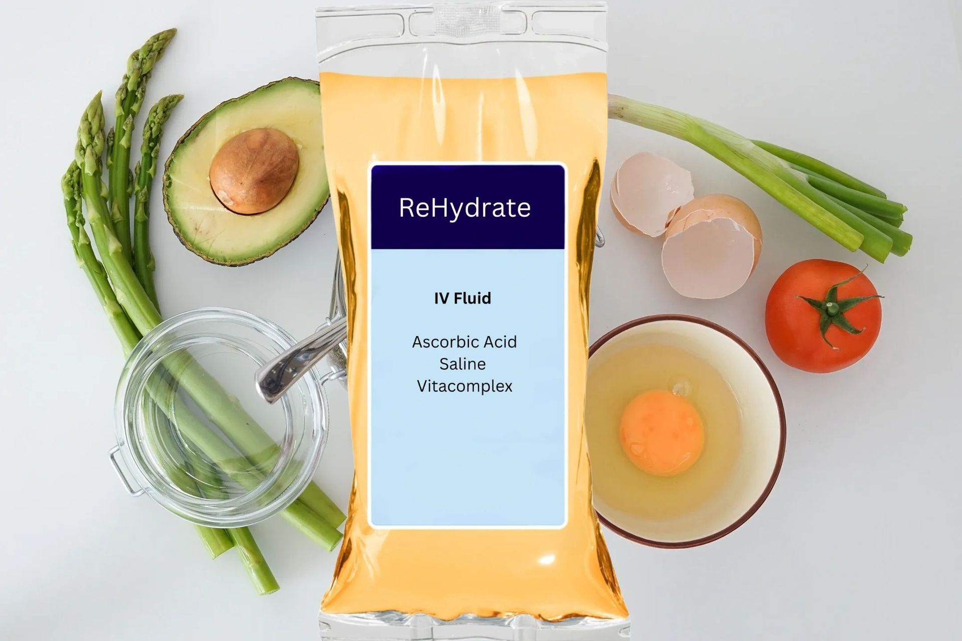 iv drip bag of multi-vitamin solution