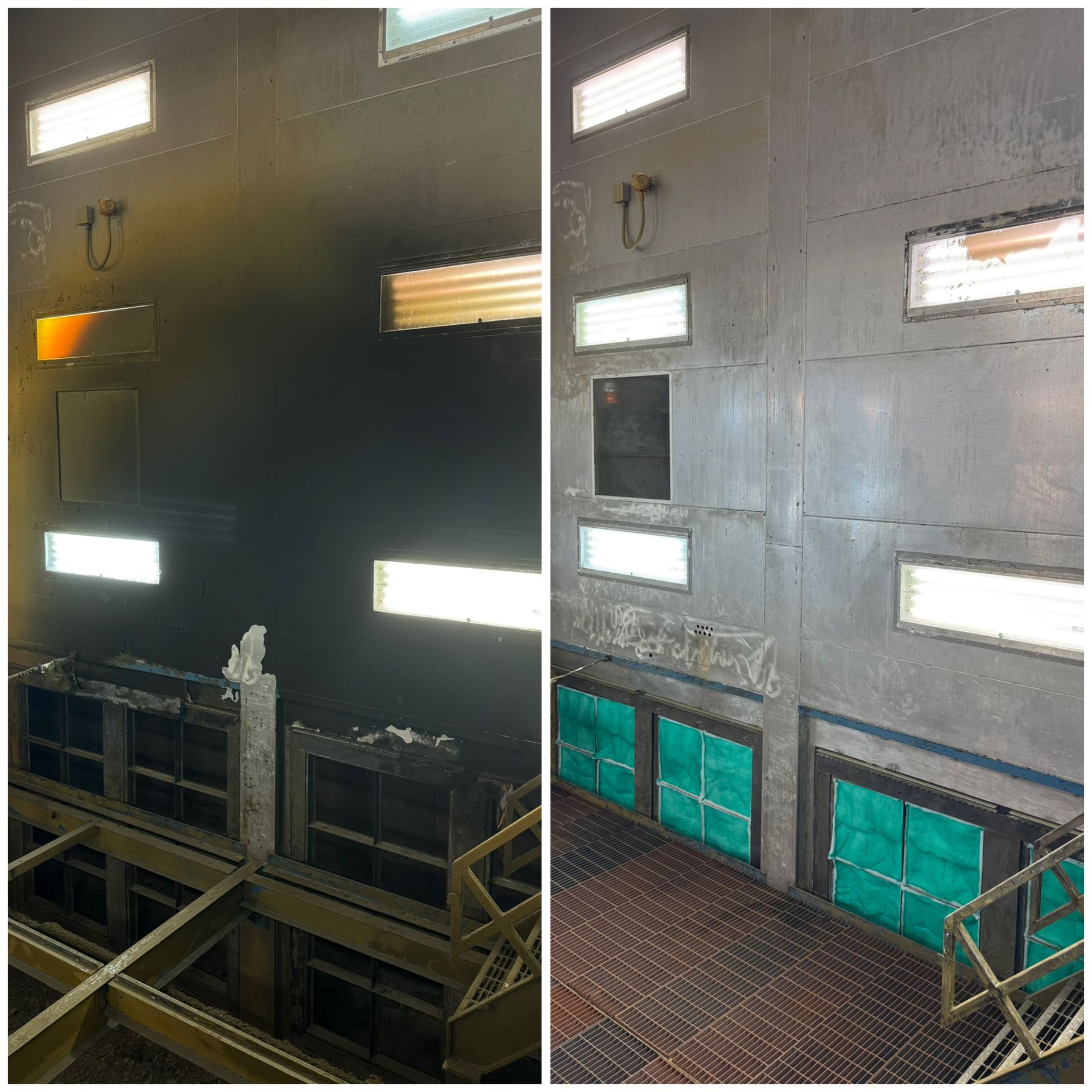 Dry ice cleaning paint booth industrial maintenance Texas dry ice blasting