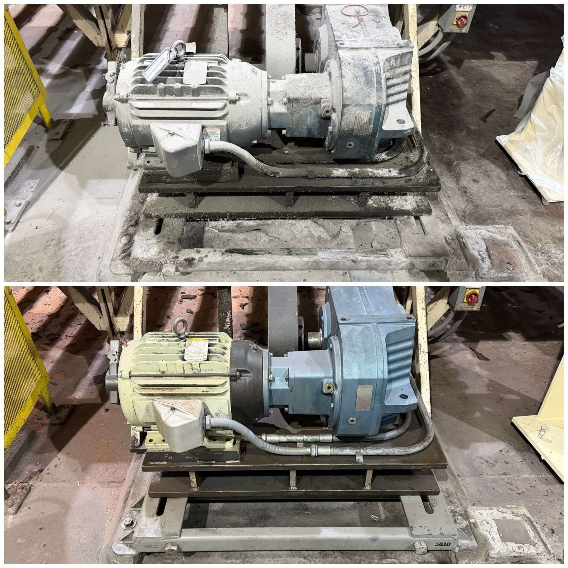 Dry ice cleaning grease on electrical assets Texas dry ice blasting