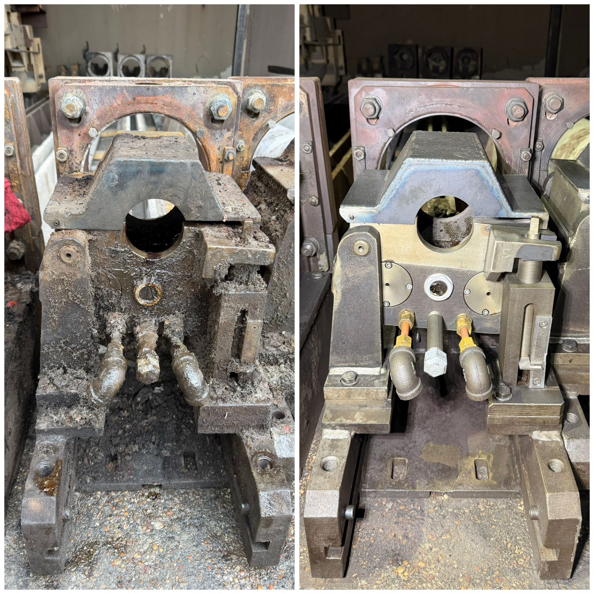 Dry ice cleaning grease mechanical components Texas dry ice blasting 