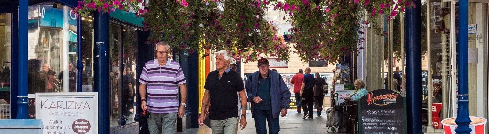 The Arcade in Bognor Regis, very charming with great restaurants and cafes with lots of music, art, events and entertainment