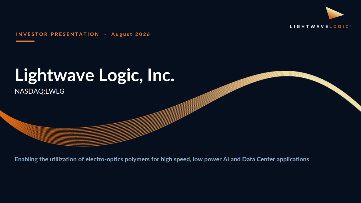 Image of Lightwave Logic's Presentation