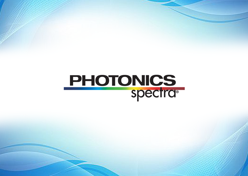 The photonics spectra logo is on a blue and white background.