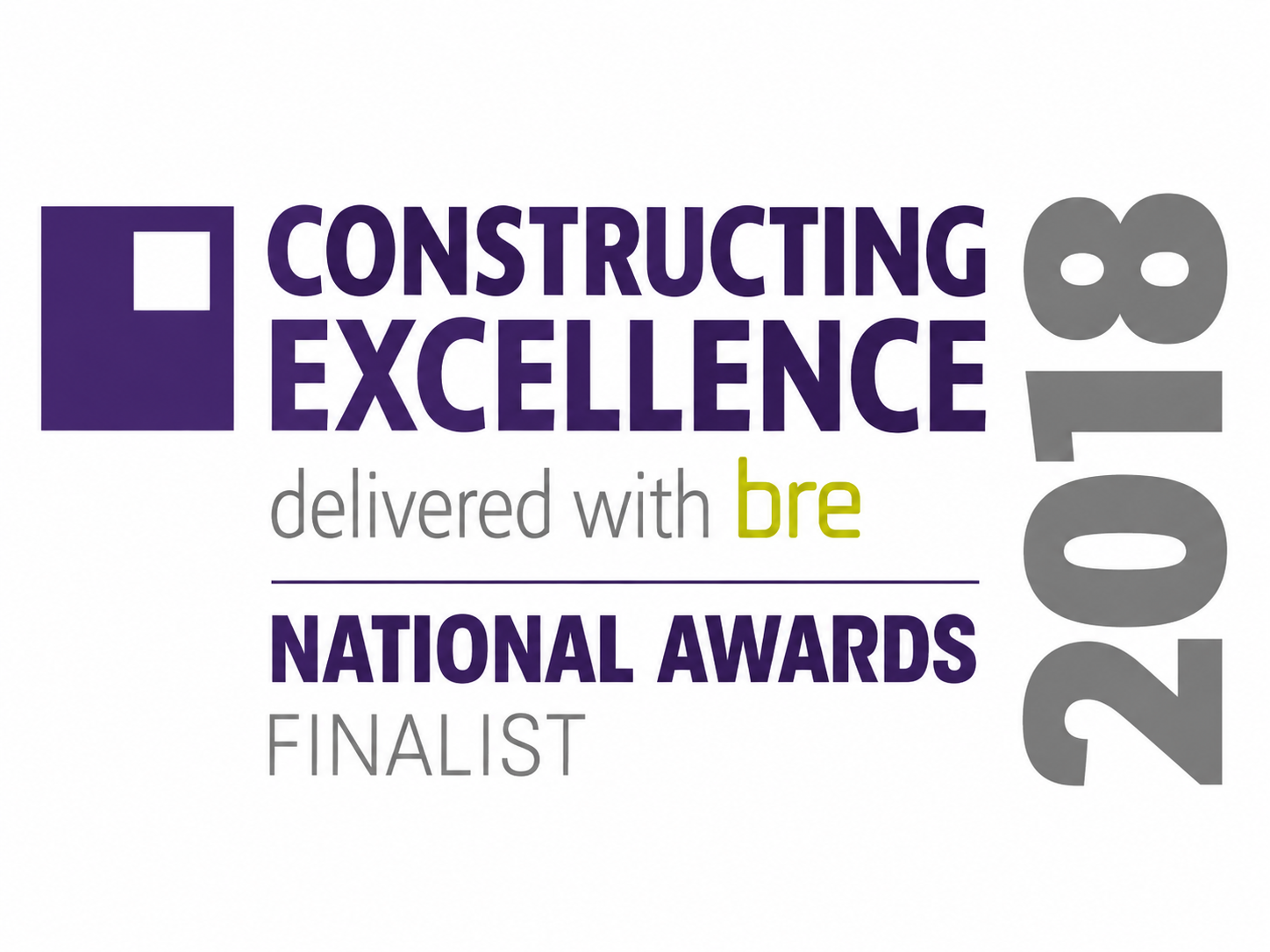 Construction Excellence logo with purple icon and text, National Awards 2011 beneath.