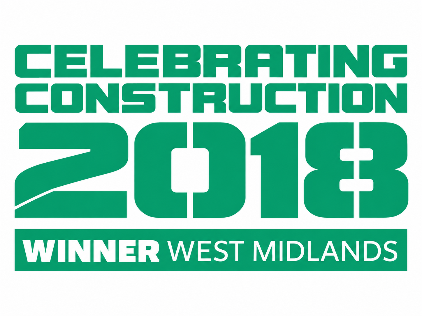 Green and white event logo reading “Celebrating Construction 2013” with “Winter fest at the building” beneath it