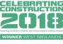 Green and white event logo reading “Celebrating Construction 2013” with “Winter fest at the building” beneath it