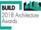 BUILD 2018 Architecture Awards logo with teal buildings and black text